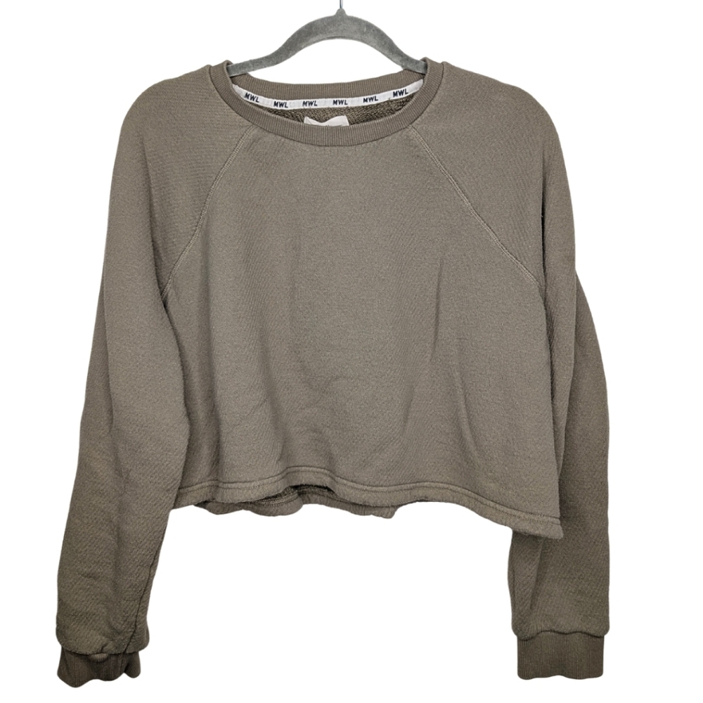 Madewell MWL Cropped Olive Sweatshirt Women's XL‎